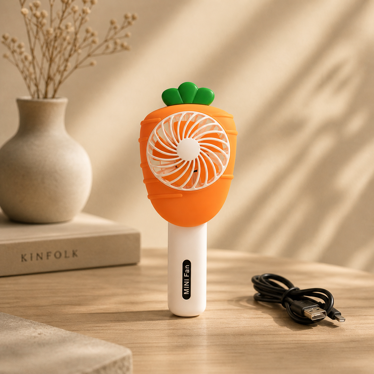 Rechargeable Handheld Mini Fan (Battery Not Included  Mix Color)