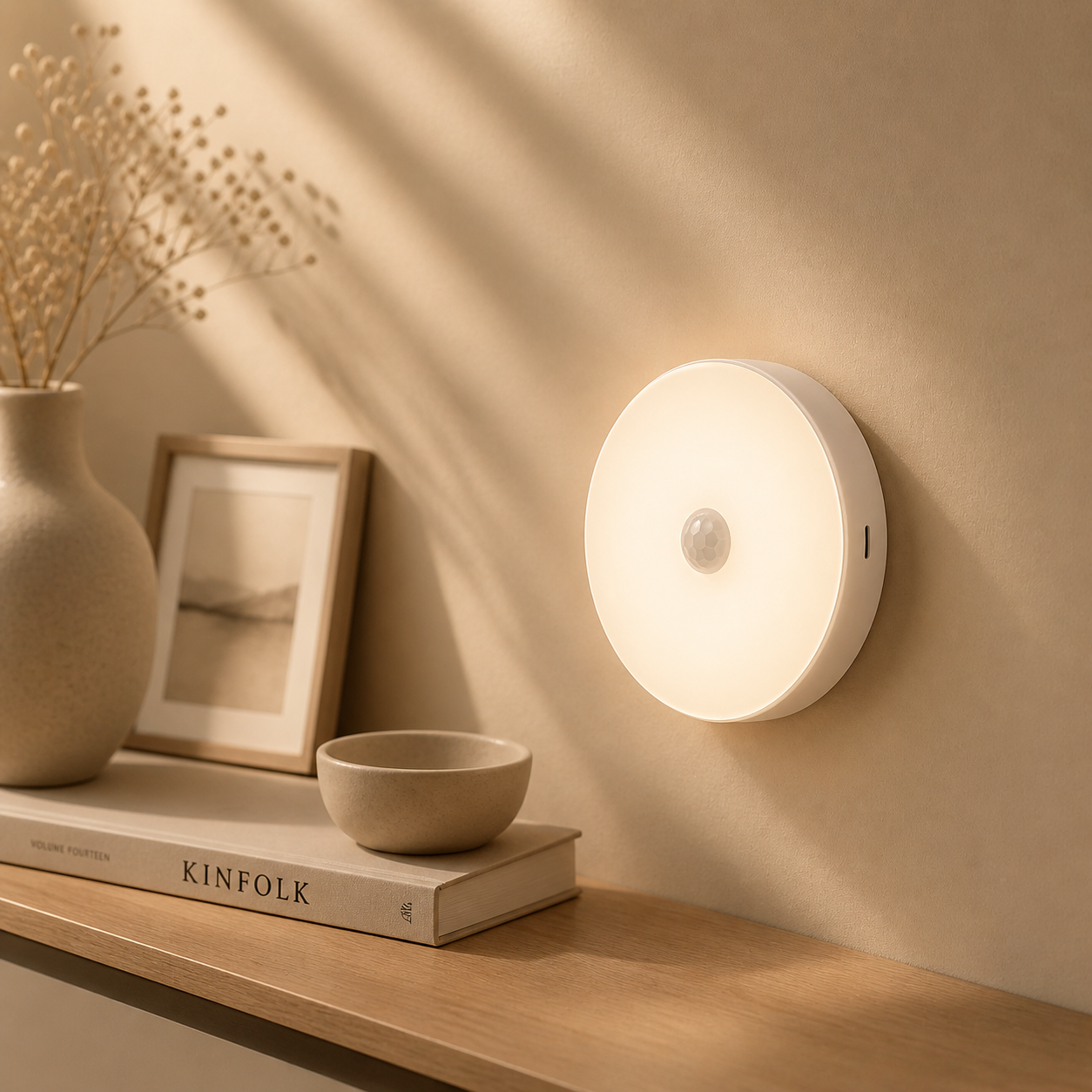 Rechargeable Motion Sensor LED Night Light with USB Charging