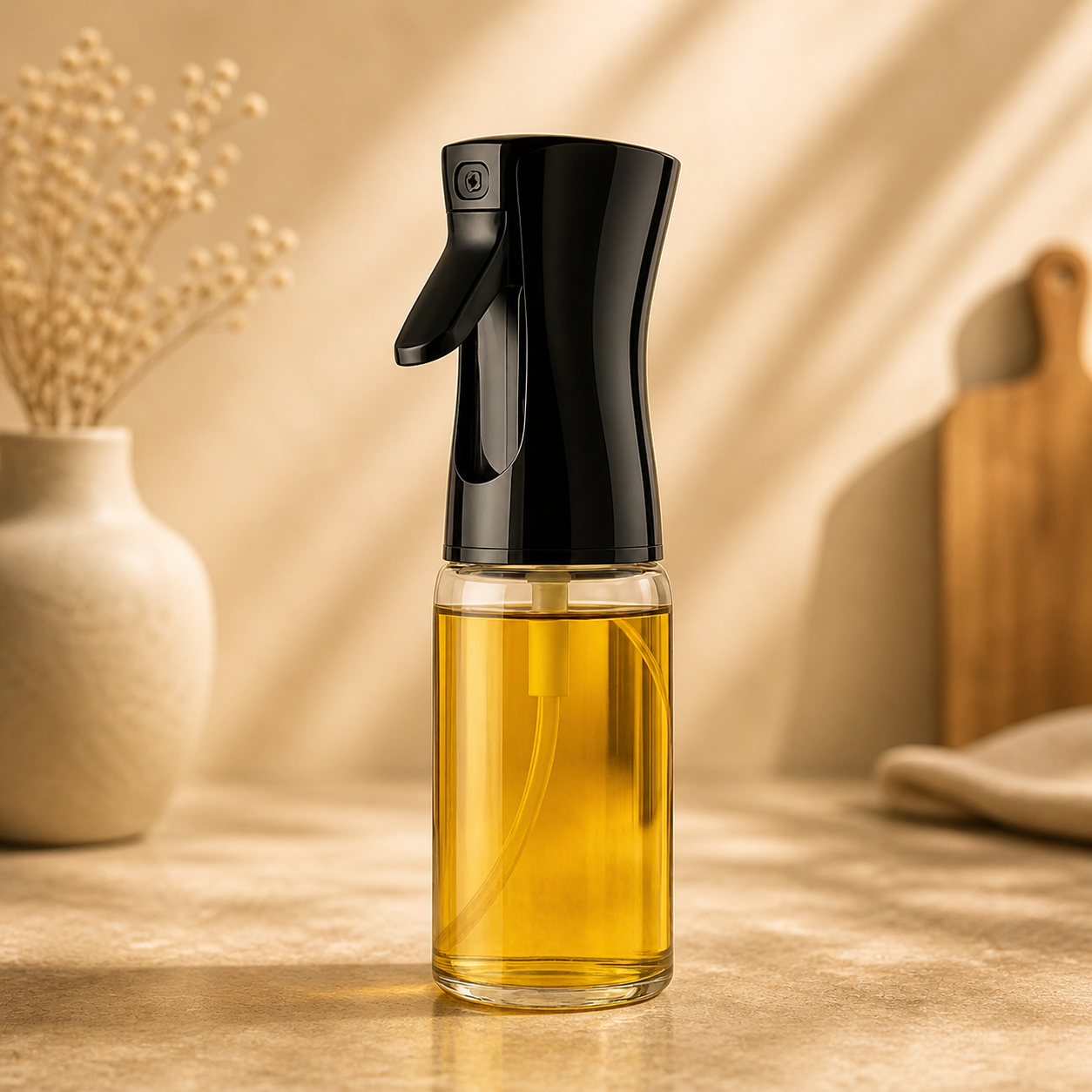 Glass Premium Oil Spray Bottle - (300 Ml Approx  1 Pc)